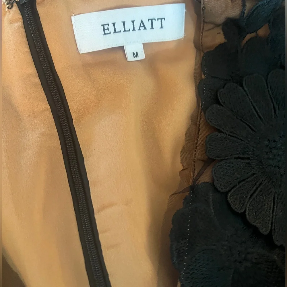 Elliatt Black Lace Appliqué Mini Dress - Picture 6 of 6